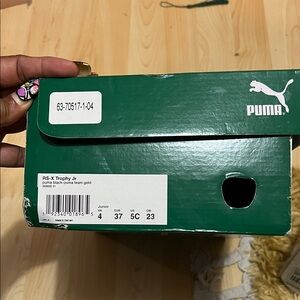 Puma RS-X Trophy Jr Black and Gold Sneakers